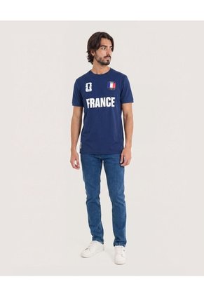 Camiseta Mundial France 2026  Unisex Azul Ostu