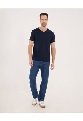Camiseta Para Hombre Manga Corta Color Azul Marca Ostu #60091036
