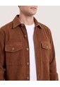 Chaqueta Con Bolsillos De Tapa  Para Hombre Camel Ostu de Ostu