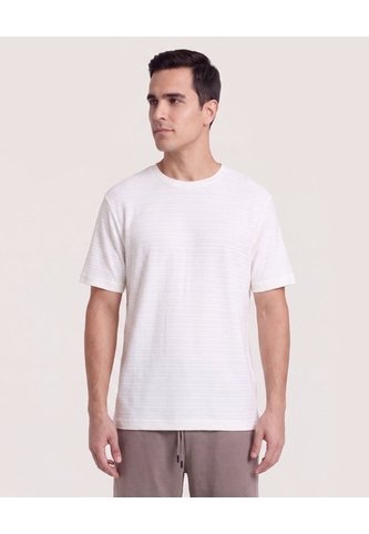 Camiseta Regular Preteñida Klang  Para Hombre Crema Ostu Ostu