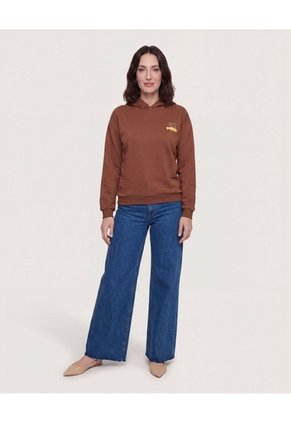 Hoodie Winnie Pooh Cozy  Para Mujer Café Ostu