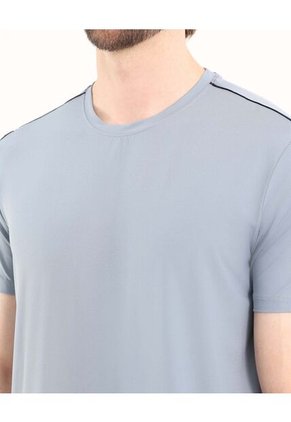 Camiseta  Para Hombre Manga Corta Cuello Redondo Color Gris Marca Ostu #60091692