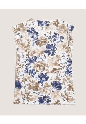Blusa  Para Mujer Manga Corta Color Café Marca Ostu #40121282