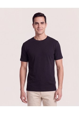 Camiseta Regular Tricot  Para Hombre Negro Ostu Ostu