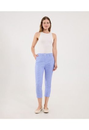 Pantalón Para Mujer Capri Color Azul Marca Ostu #40070815