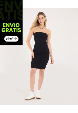 Vestido Para Mujer M/Sisa Medio Color Negro Marca Ostu #40170335 Ostu