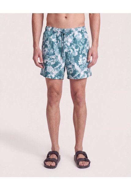 Pantaloneta De Baño Estampada  Para Hombre Crudo Ostu