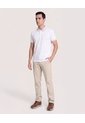 Polo Básica Cuello Tejido  Para Hombre Crema Ostu de Ostu