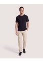Camiseta Regular Tricot  Para Hombre Negro Ostu de Ostu