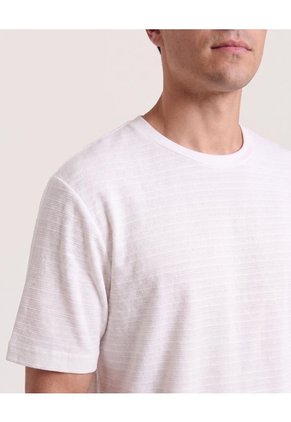 Camiseta Regular Preteñida Klang  Para Hombre Crema Ostu