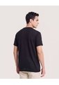 Camiseta Regular Tricot  Para Hombre Negro Ostu de Ostu