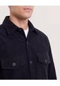 Chaqueta Con Bolsillos De Tapa  Para Hombre Negro Ostu de Ostu