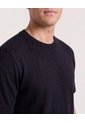 Camiseta Regular Tricot  Para Hombre Negro Ostu de Ostu