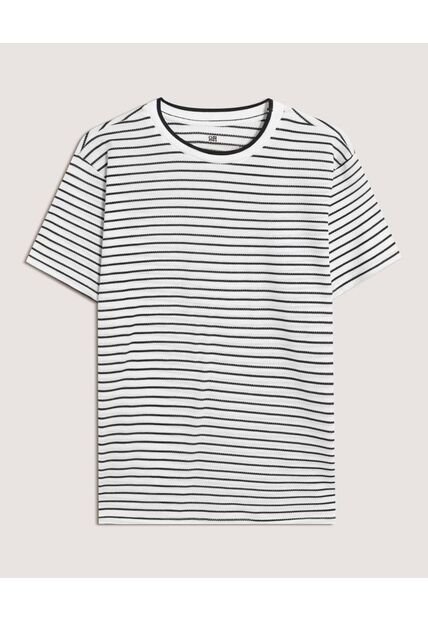 Camiseta  Para Hombre Manga Corta Cuello Redondo Color Crema Marca Ostu #60091785