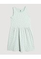 Vestido Floral Manga Sisa Para Niña  Infantil Niña Verde Ostu de Ostu