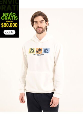 Buzo Para Hombre Hoodie Color Crema Marca Ostu #60060590 Ostu