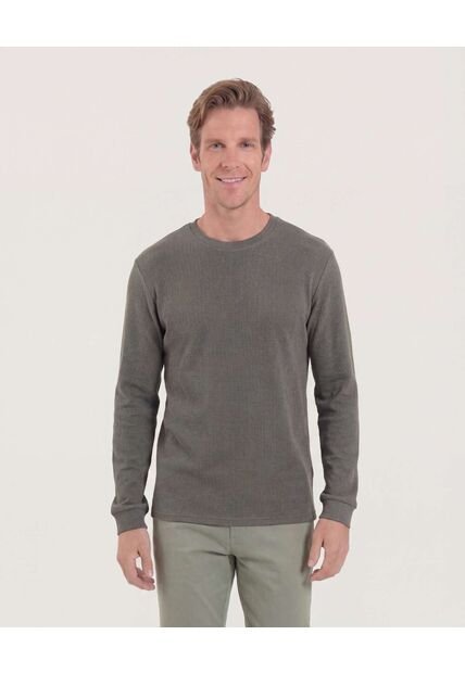 Buzo  Para Hombre Cuello Redondo Color Verde Marca Ostu #60060616