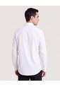 Camisa Lisa Manga Larga Clásica  Para Hombre Blanco Ostu de Ostu