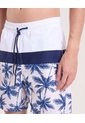Pantaloneta De Baño Estampada  Para Hombre Azul Ostu de Ostu