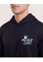 Buzo Hoodie Mickey Minimal  Para Hombre Negro Ostu de Ostu