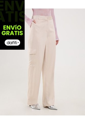 Pantalón Para Mujer Moda Color Beige Marca Ostu #40070798 Ostu