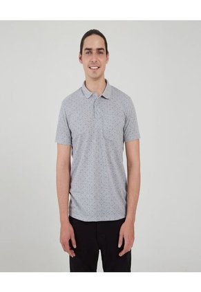 Polo Para Hombre Cuello Tejido Con Bolsillo Color Gris  Marca Ostu #60110575