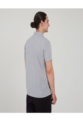 Polo Para Hombre Cuello Tejido Con Bolsillo Color Gris  Marca Ostu #60110575