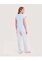 Pijama Rayas Comfort  Para Mujer Crema Ostu de Ostu