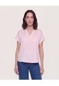 Blusa Con Escote En V  Para Mujer Rosa Ostu de Ostu
