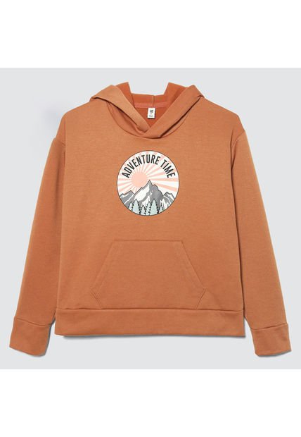 Buzo Para Niño Hoodie Color Café  Marca Ostu #80060107