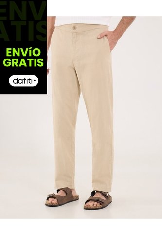 Pantalón Para Hombre Moda Color Beige Marca Ostu #60070503 Ostu