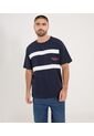 Camiseta Para Hombre Manga Corta Cuello Redondo Color Azul Marca Ostu #60091836 de Ostu