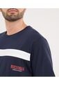 Camiseta Para Hombre Manga Corta Cuello Redondo Color Azul Marca Ostu #60091836 de Ostu
