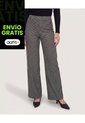 Pantalón Recto Estampado  Para Mujer Negro Ostu de Ostu
