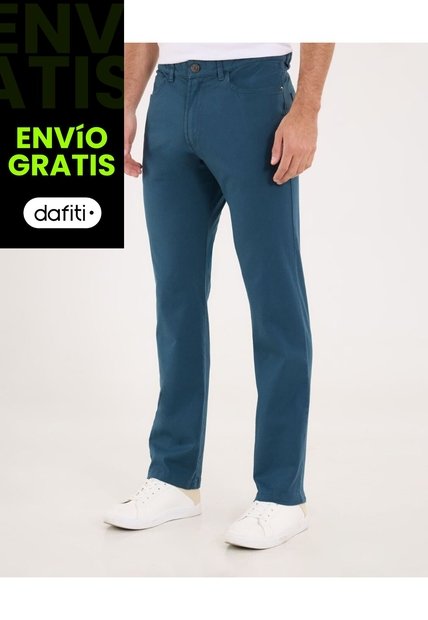 Pantalón Para Hombre 5 Bolsillos Color Azul Marca Ostu #60070491