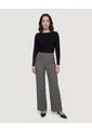 Pantalón Recto Estampado  Para Mujer Negro Ostu de Ostu