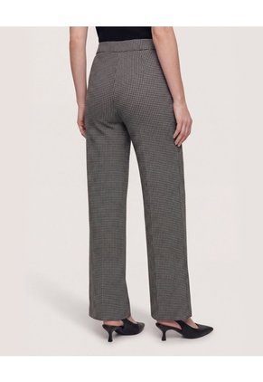 Pantalón Recto Estampado  Para Mujer Negro Ostu