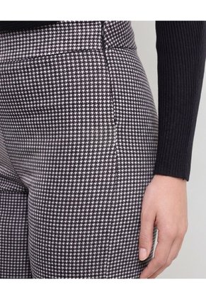 Pantalón Recto Estampado  Para Mujer Negro Ostu