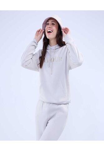 Buzo Para Mujer Hoodie Color Beige Marca Ostu #40060407 Ostu