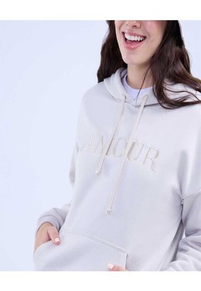 Buzo Para Mujer Hoodie Color Beige Marca Ostu #40060407