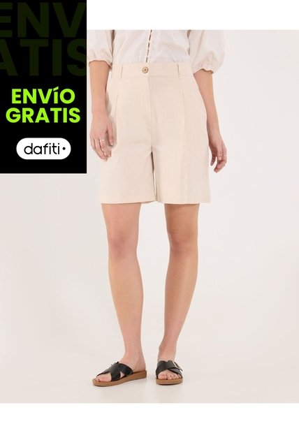 Short Para Mujer Multiusos Plano Color Beige Marca Ostu #40190367