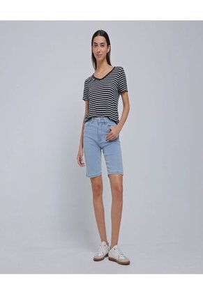 Camiseta Para Mujer Manga Corta Color Negro Marca Ostu #40092107