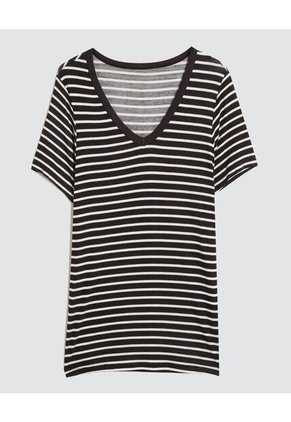 Camiseta Para Mujer Manga Corta Color Negro Marca Ostu #40092107