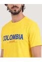 Camiseta De Colombia Texturizada Hombre  Para Hombre Amarillo Ostu de Ostu