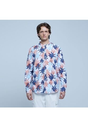 Camisa Para Hombre Manga Larga Sin Bolsillo Color Rosado  Marca Ostu #60010622 Ostu