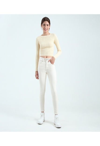 Jean Para Mujer Push Up Color Blanco Marca Ostu #40160390