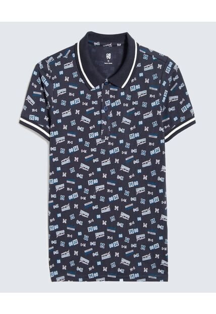 Polo Para Niño Manga Corta Color Azul  Marca Ostu #80110100