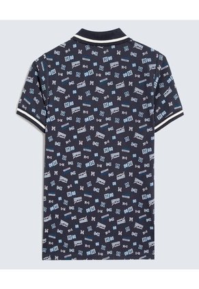 Polo Para Niño Manga Corta Color Azul  Marca Ostu #80110100