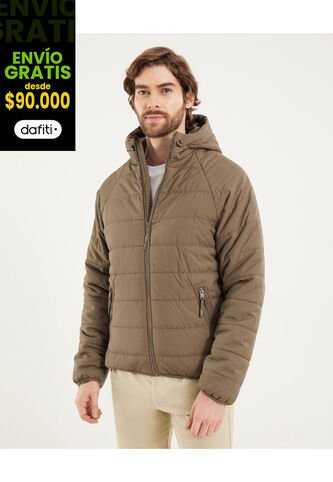 Chaqueta Para Hombre Acolchada Color Verde Marca Ostu #60080168 Ostu