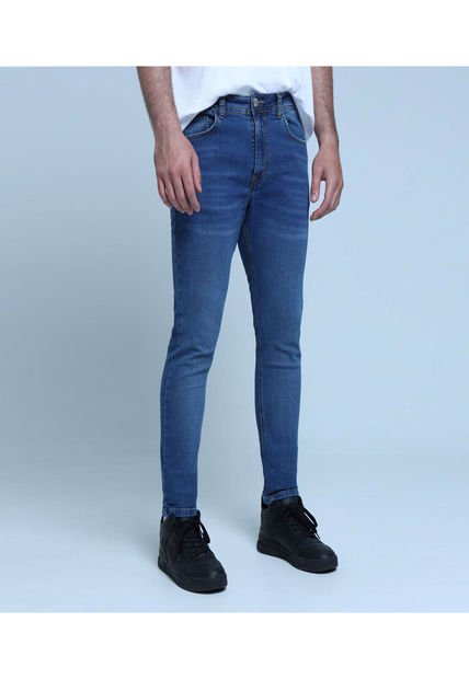 Jean Para Hombre Skinny Color Azul  Marca Ostu #60160302